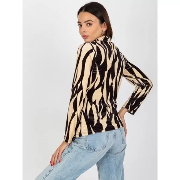  Dámská halenka RUE PARIS RP-BZ-8187-1.02X BLACK AND BEIGE 