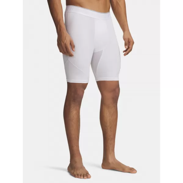 Pánské kraťasy UNDER ARMOUR HG ELITE LONG SHORTS 6015388-100 BÍLÁ 