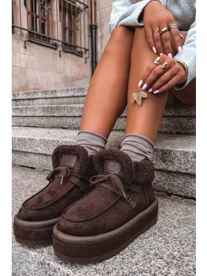 Dámské boty BIG STAR SHOES UU274214 BROWN/BEIGE SHADOWS