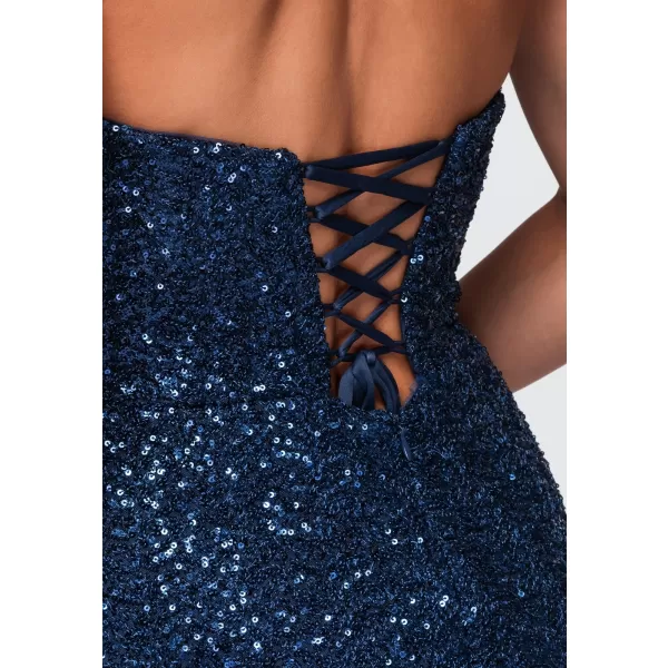  Dámské šaty LARICA LA-OM-DLR448 NAVY BLUE 