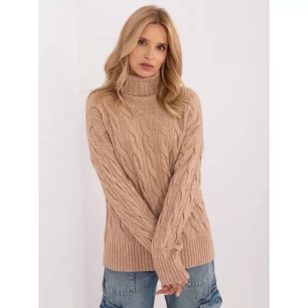  Dámský svetr WOOL FASHION ITALIA AT-SW-23445.00 CAMEL 