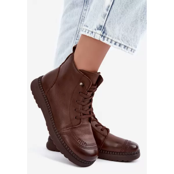  Dámské kotníkové boty VINCEZA 107249 BROWN 