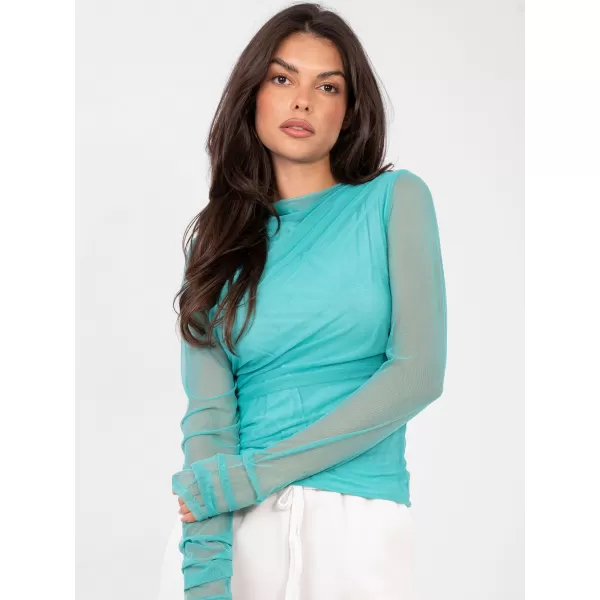  Dámská halenka FACTORY PRICE IT-BZ-21830.04 TURQUOISE 