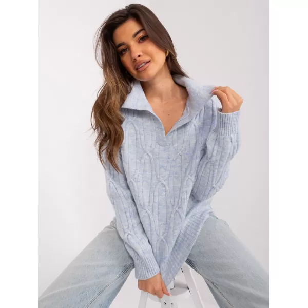  Dámský svetr WOOL FASHION ITALIA AT-SW-2349-2.27 BLUE 