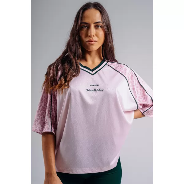  Oversized tričko 97 NEBBIA PRIMAL 862 PINK LEOPARD 