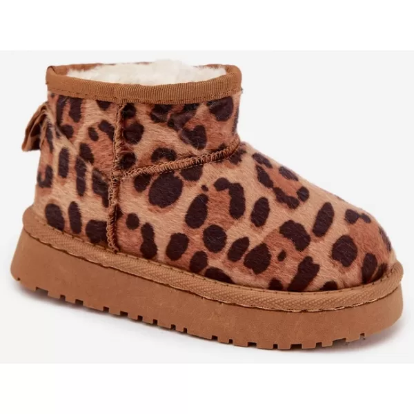  Dětské sněhule BOTO 20400-1/E2E/3E LEOPARD PRINT 