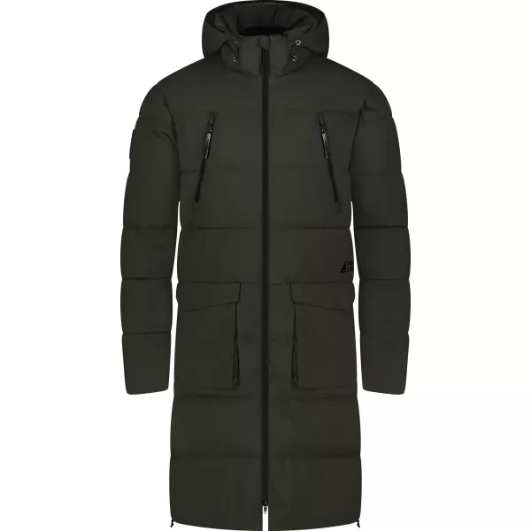  Pánský nepromokavý zimní kabát NORDBLANC SERAC WJM8380 TMAVĚ ZELENÁ 