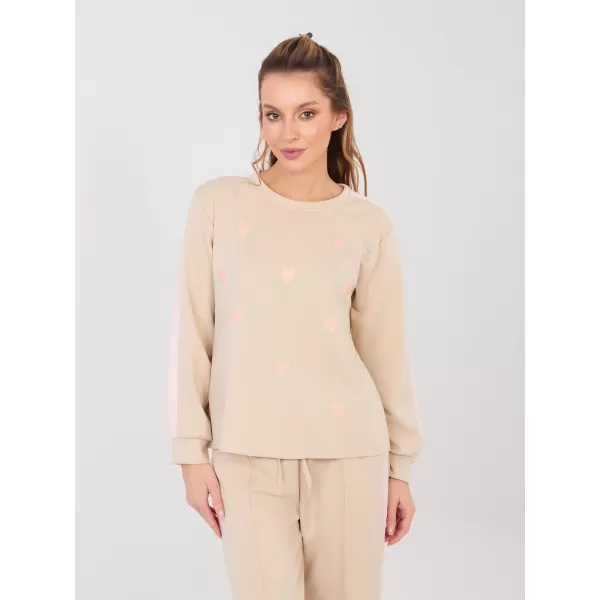 Dámská tepláková souprava RUE PARIS IT-KMPL-22211.31 BEIGE 
