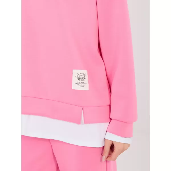  Dámská tepláková souprava RUE PARIS IT-KMPL-22230.64 DARK PINK 