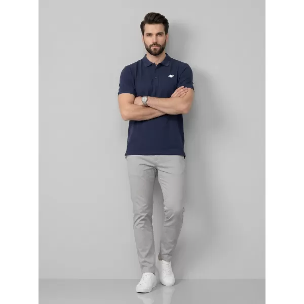  Pánské triko s límečkem 4F 4FWMM00TPTSM0771 NAVY 