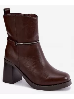 Dámské kotníkové boty BOTO SFY2461A-3 CHOCOLATE