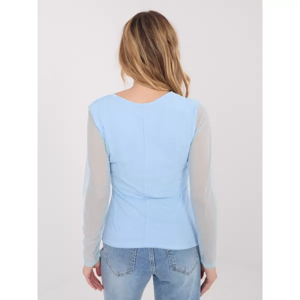  Dámská halenka ITALY MODA IT-BZ-21915.57 LIGHT BLUE 