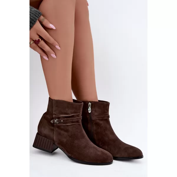  Dámské kotníkové boty D&A CR62-3476 BROWN 