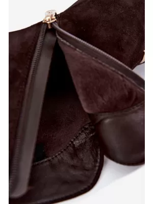 Dámské kotníkové boty D&A CR62-3496 CHOCOLATE