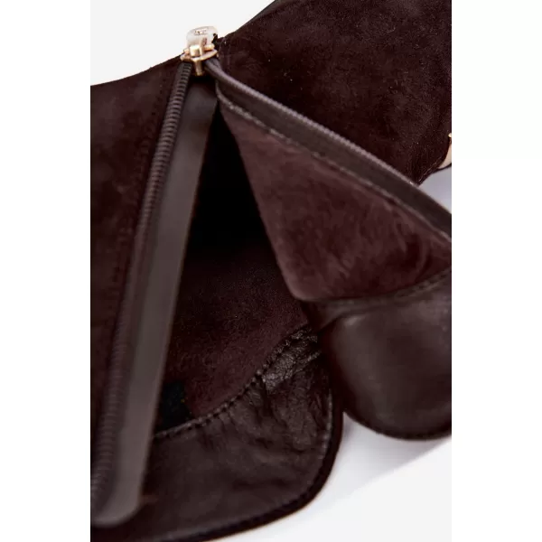 Dámské kotníkové boty D&A CR62-3496 CHOCOLATE 