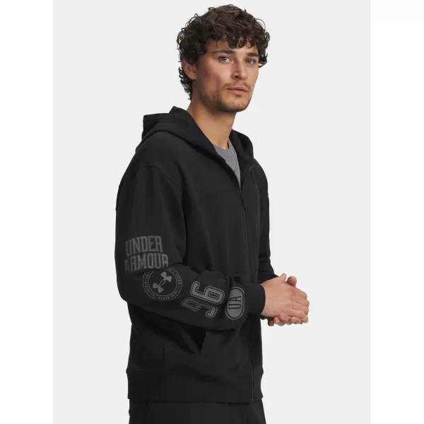  Pánská mikina UNDER ARMOUR UA RIVAL LW GRAPHIC FZ 6014687-001 ČERNÁ 