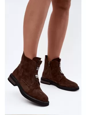 Dámské kotníkové boty D&A CR62-3335 BROWN