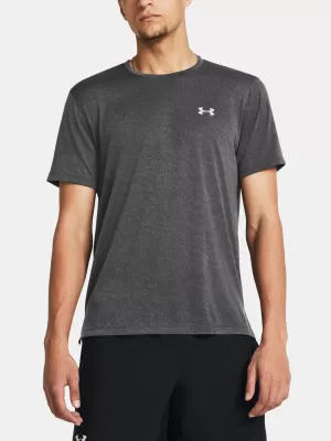 Pánské triko UNDER ARMOUR LAUNCH CAMO SHORTSLEEVE 1386681-025 ŠEDÁ