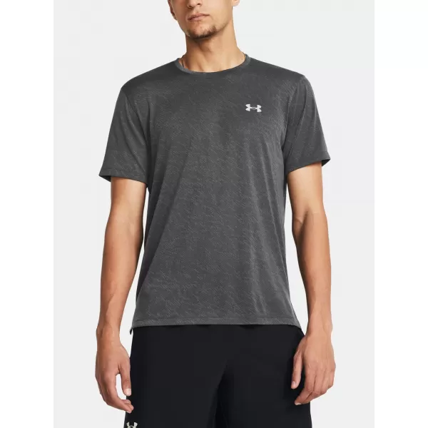  Pánské triko UNDER ARMOUR LAUNCH CAMO SHORTSLEEVE 1386681-025 ŠEDÁ 
