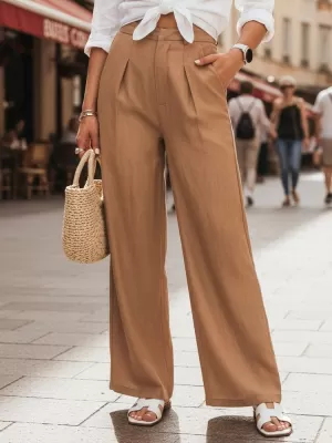 Dámské kalhoty DSTREET KARAMELOVÁ