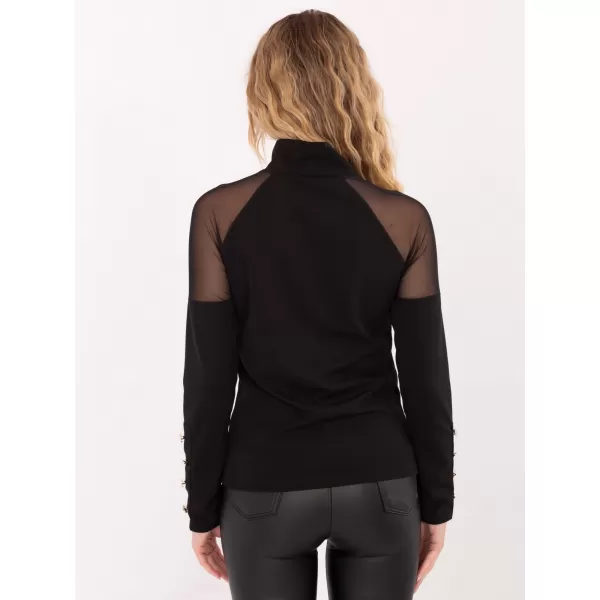  Dámská halenka RUE PARIS MI-BZ-M776.13 BLACK 
