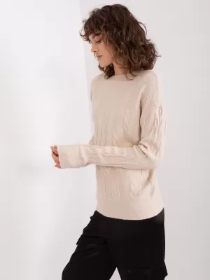 Dámský svetr WOOL FASHION ITALIA AT-SW-2340.10 LIGHT BEIGE
