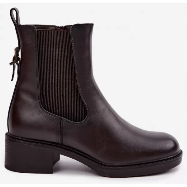  Dámské kotníkové boty SERGIO LEONE BT-04 DARK BROWN 