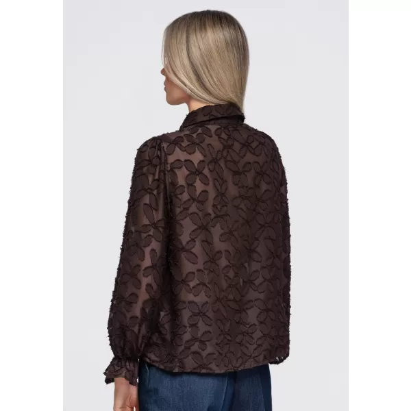  Dámská košile OMBRE OW-SH-E0074 BROWN 