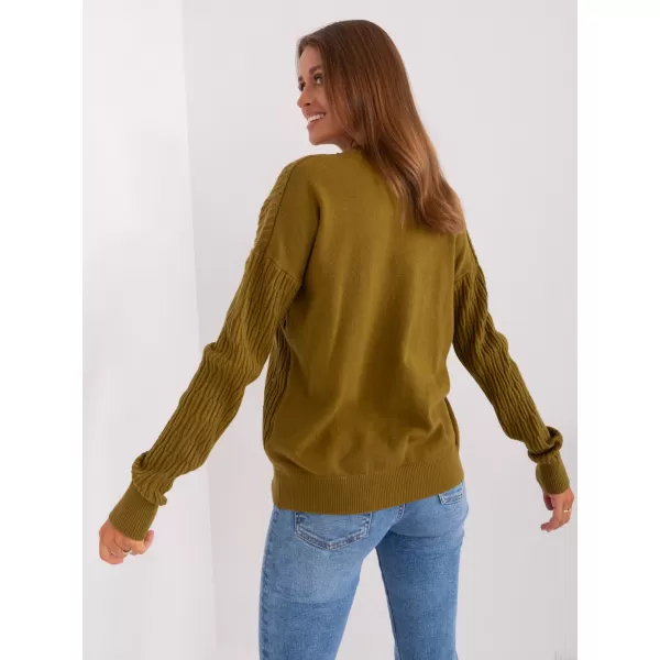  Dámský svetr WOOL FASHION ITALIA AT-SW-2338.14P OLIVE 