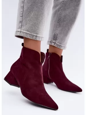 Dámské kotníkové boty BOTO D-334 BURGUNDY