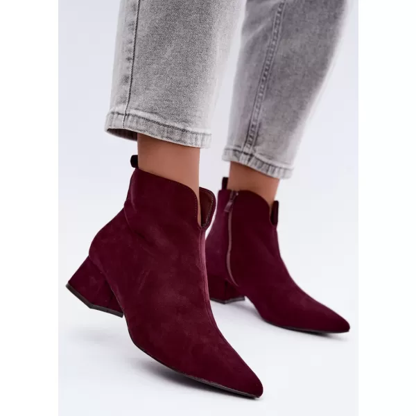  Dámské kotníkové boty BOTO D-334 BURGUNDY 