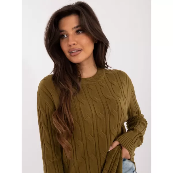  Dámský svetr WOOL FASHION ITALIA AT-SW-2343.88 OLIVE 
