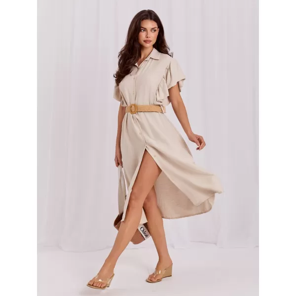 Dámské šaty ITALY MODA MI-SK-82970.86 LIGHT BEIGE 