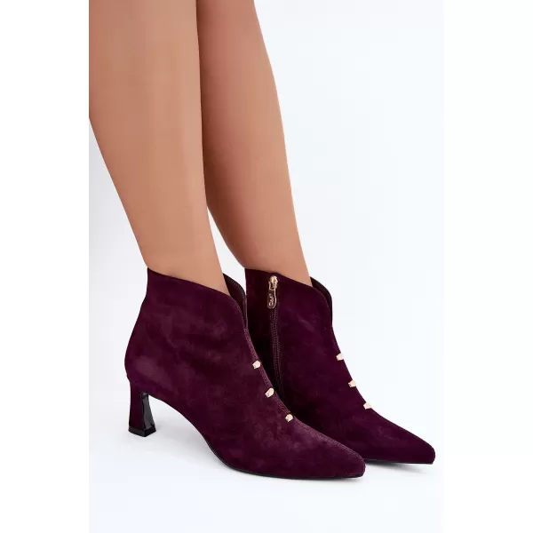  Dámské kotníkové boty D&A CR62-3496 PLUM 