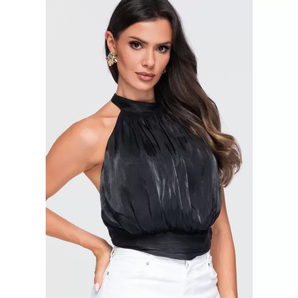  Dámská blůza OMBRE OW-TS-E0079 BLACK 