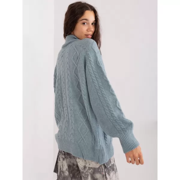  Dámský svetr WOOL FASHION ITALIA AT-SW-2355-2.12P GRAY-BLUE 