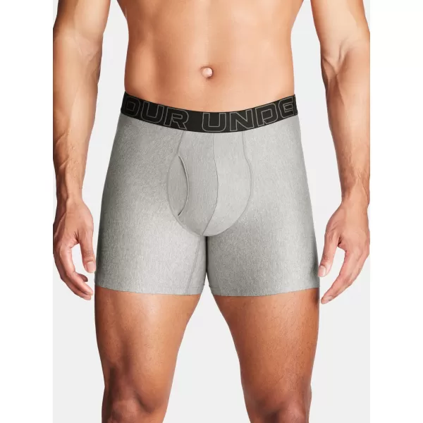  Pánské boxerky UNDER ARMOUR M UA PERF TECH 6IN (3KS) 1383878-035 ŠEDÁ 