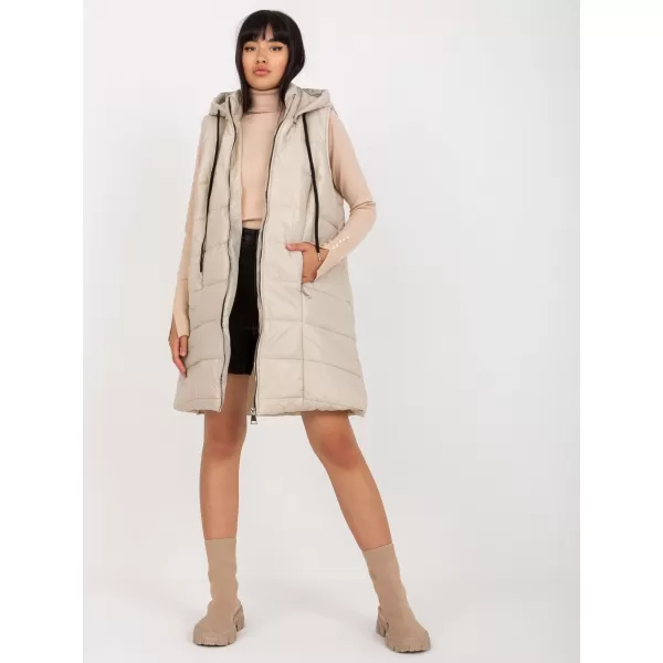  Dámská vesta OCH BELLA TW-KZ-BI-82019.09 LIGHT BEIGE 