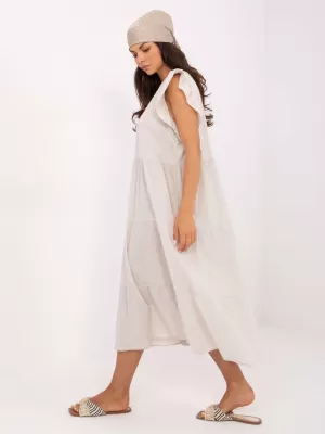 Dámské šaty OCH BELLA TW-SK-BI-6-2172.96 LIGHT BEIGE