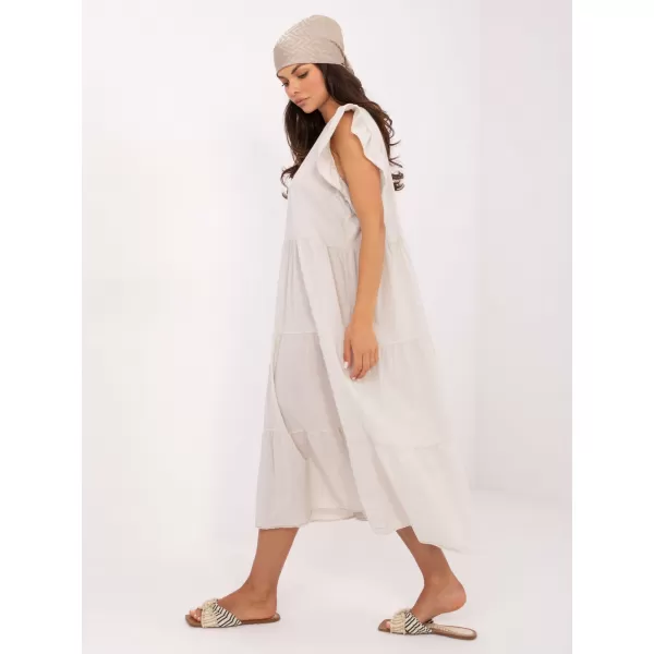  Dámské šaty OCH BELLA TW-SK-BI-6-2172.96 LIGHT BEIGE 