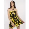 Dámské šaty ITALY MODA MI-SK-23708.60 BLACK AND YELLOW