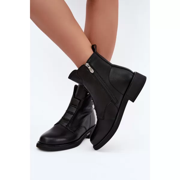  Dámské kotníkové boty D&A CR62-3429 BLACK 