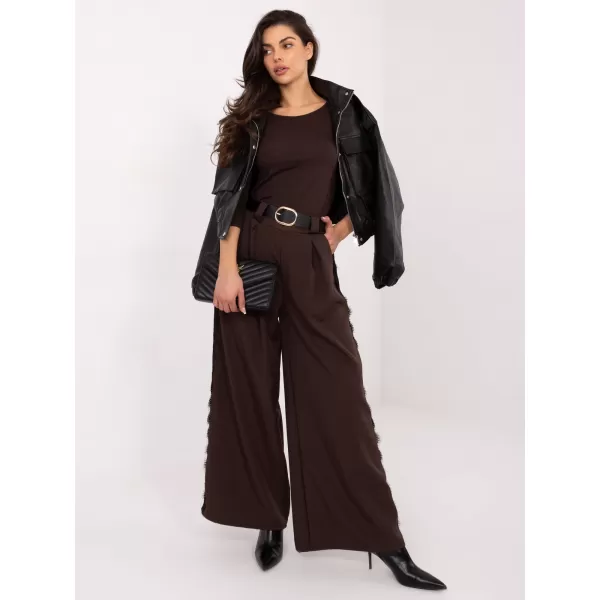  Dámské kalhoty ITALY MODA MI-SP-62440.56 DARK BROWN 