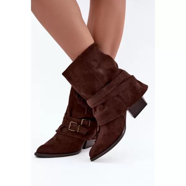  Dámské kovbojky BOTO NS591P CHOCOLATE 
