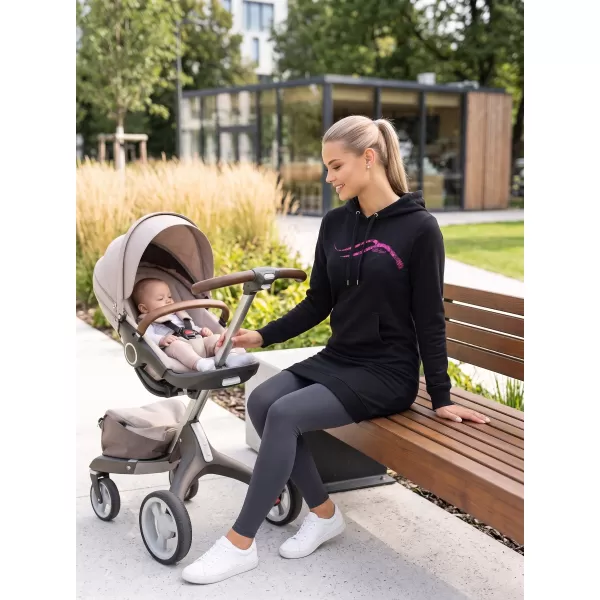  Dámská prodloužená mikina ALTISPORT ALW001419 ČERNORŮŽOVÁ 