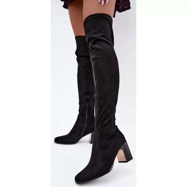  Dámské kozačky BOTO 1623 BLACK SUEDE 
