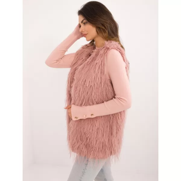  Dámská vesta WOOL FASHION ITALIA AT-KZ-2349-1.50 DARK PINK 