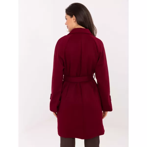  Dámský kabát RUE PARIS IT-PL-A9589.58 BURGUNDY 