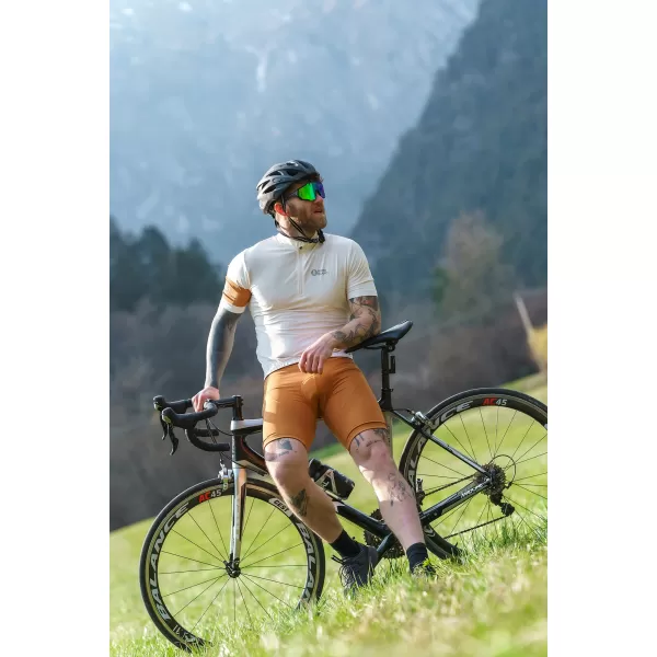  Pánský cyklo dres NORDBLANC CAMEL NBSMF8079 BÉŽOVÁ 