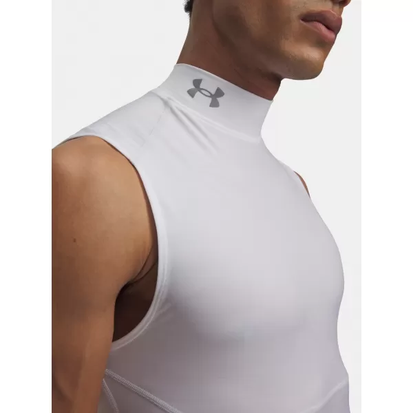  Pánské tílko UNDER ARMOUR HG ELITE SLEEVELESS MOCK 6015381-100 BÍLÁ 